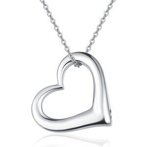 Sterling Silver Heart Urn Necklace for Ashes, Cremation Keepsake Jewelry